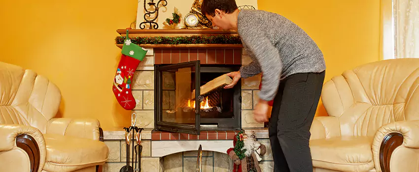 Rusted Metal Fireplace Restoration in St. George, Utah